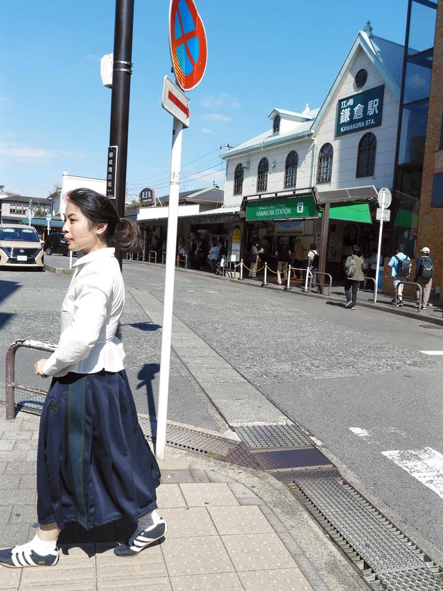 Bernadya Ribka jalan-jalan di Kota Kamakura, Jepang