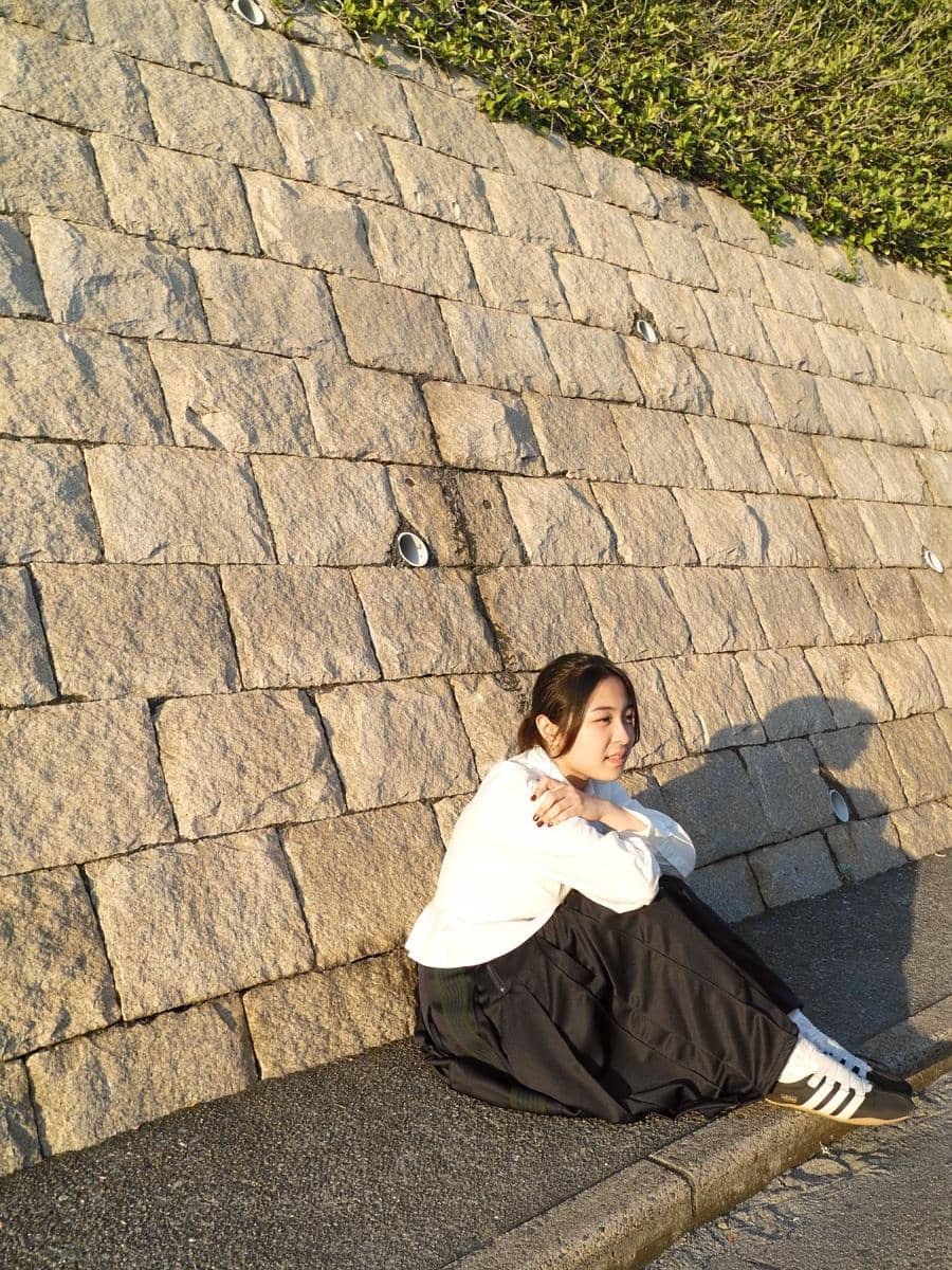 Bernadya Ribka jalan-jalan di Kota Kamakura, Jepang