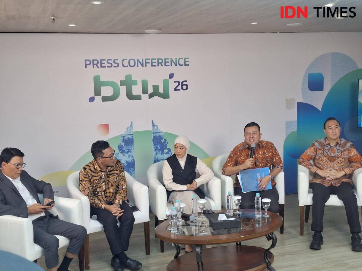 Konferensi pers Bali Tech Week di Kementerian Komunikasi dan Digital (Komdigi), Selasa (13/10/2026). 
