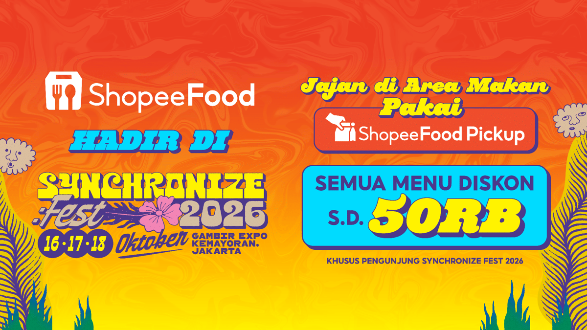 ShopeeFood Kolab Bareng Synchronize Fest 2026, Pesan Makan Tanpa Antri