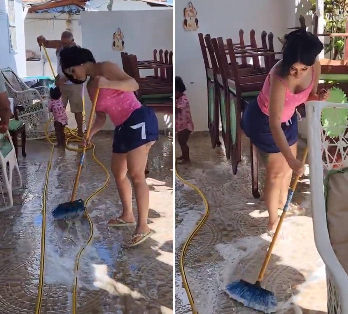 Potret Cardi B dari unggahan akun TikTok @papabardi dengan fokus pada penampilannya dalam rekaman video.