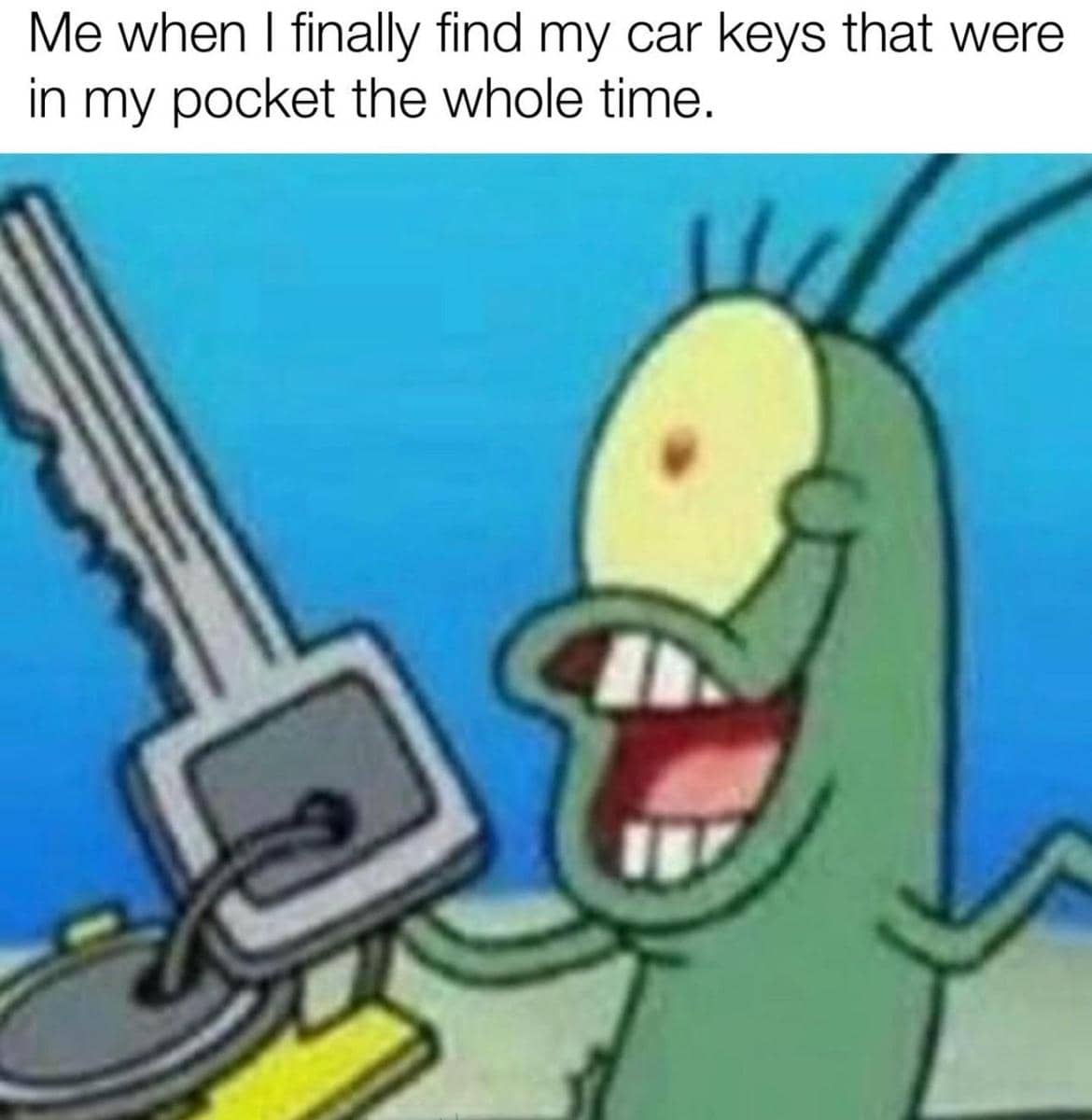 meme SpongeBob tentang kunci