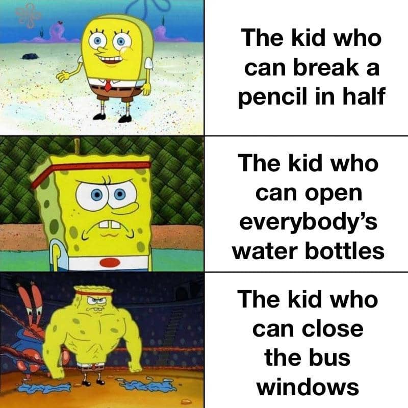 meme SpongeBob tentang botol minuman