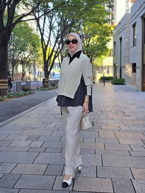 Syahrini mengenakan busana OOTD saat traveling dalam unggahan Instagram akun pribadinya @princessyahrini.