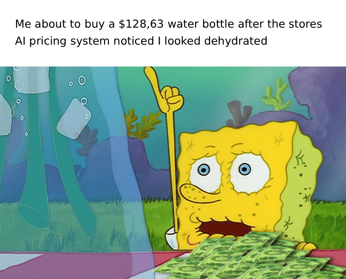 meme SpongeBob tentang botol minuman