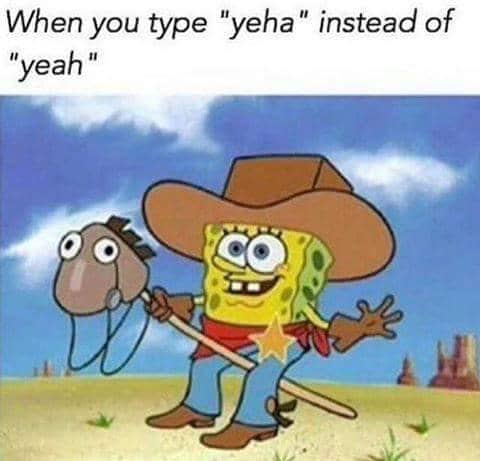meme SpongeBob tentang koboi