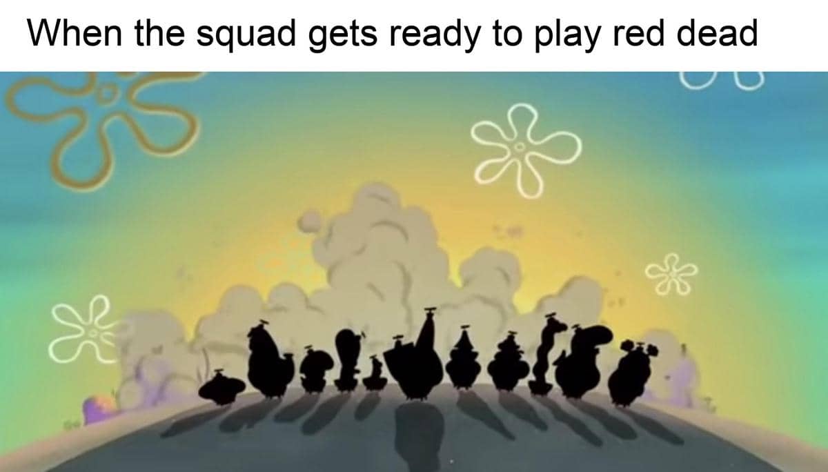 meme SpongeBob tentang koboi