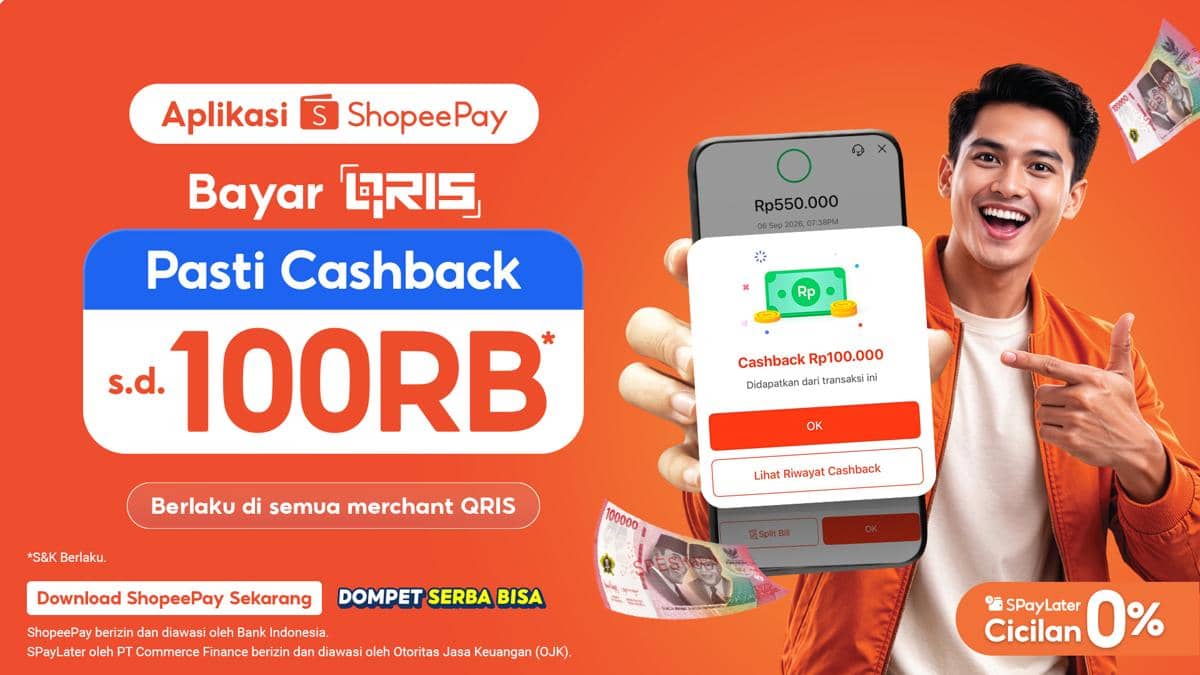 Dapat Cashback s.d. Rp100RB Saat Bayar QRIS, Ini Cara Mendapatkannya!