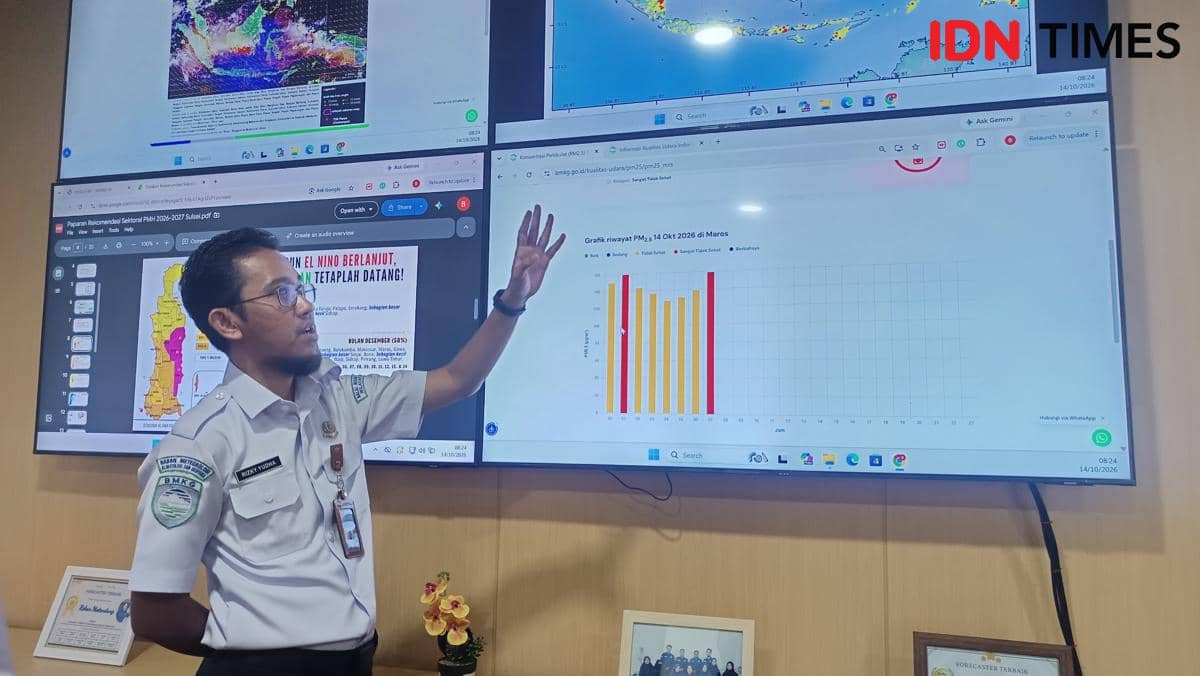 Kualitas Udara Makassar Memburuk, BMKG: Tembus Level Sangat Tidak Sehat