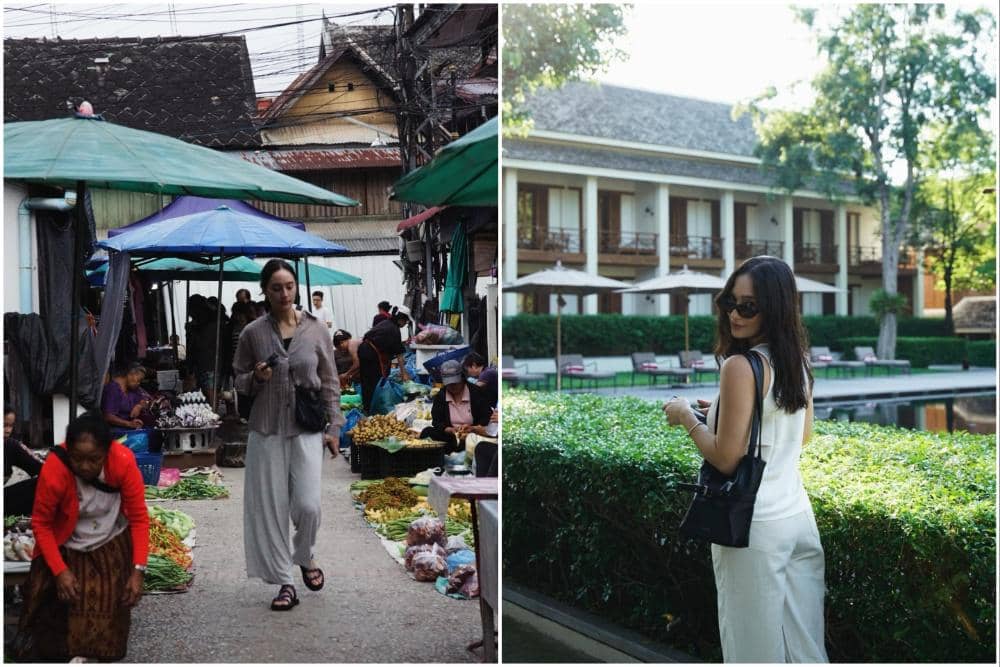 Tatjana Saphira Jalan-jalan ke Pasar Tradisional Laos