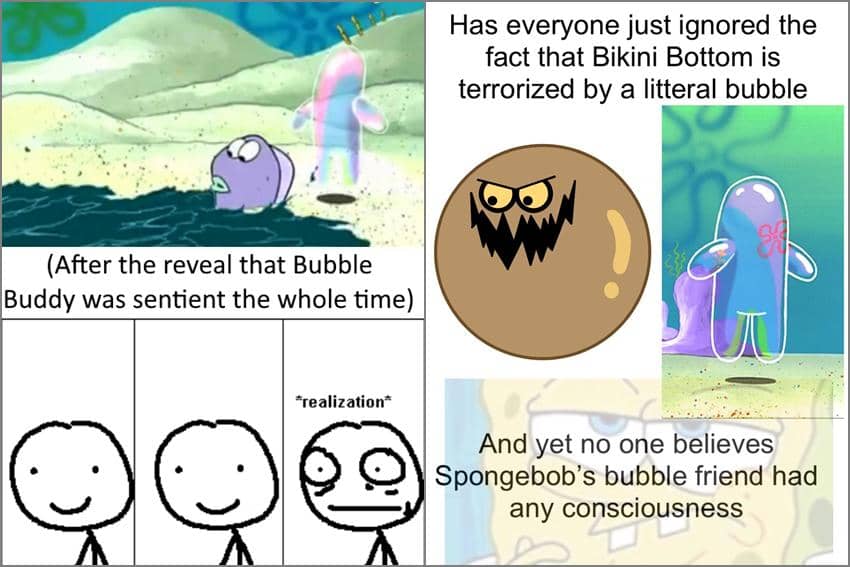 8 Meme Bubble Buddy, Sahabat SpongeBob yang Bikin Emosi