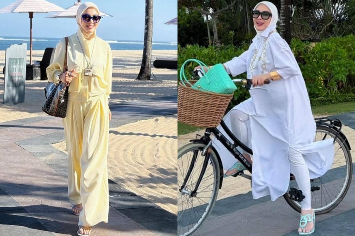7 Ide Outfit Liburan ke Pantai ala Syahrini, Fresh dan Anggun!