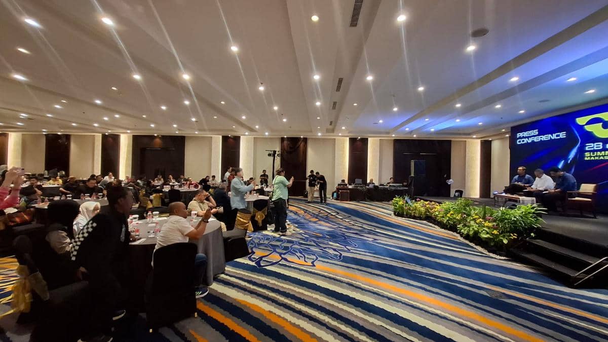 Konferensi pers jelang GIIAS Makassar pada 28 Oktober hingga 1 November 2026. (IDN Times/Darsil Yahya)