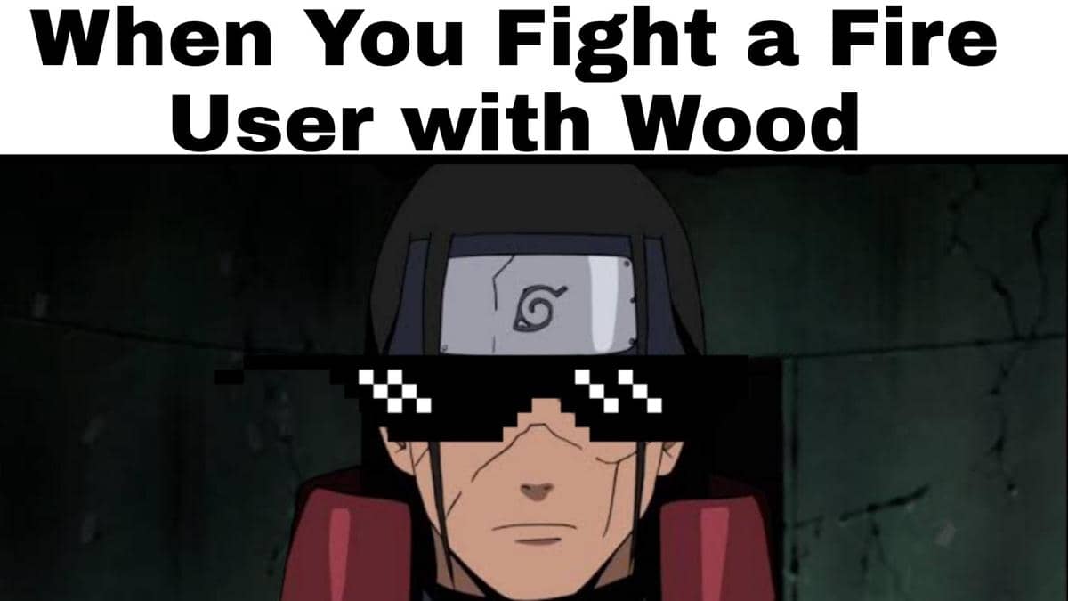 meme Naruto tentang elemen kayu
