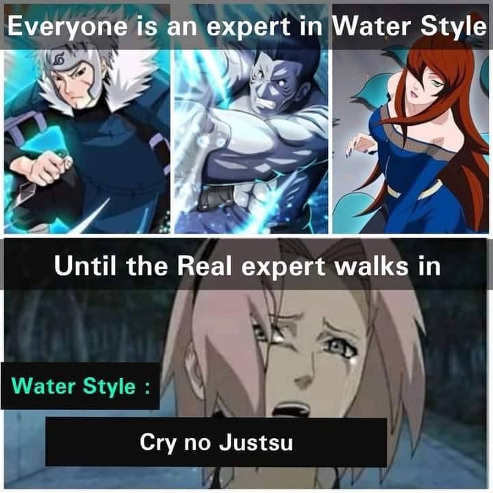 meme Naruto tentang elemen air