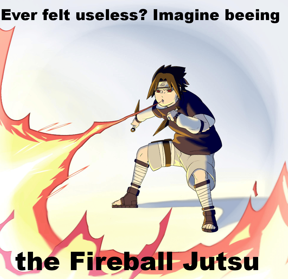 meme Naruto tentang elemen api