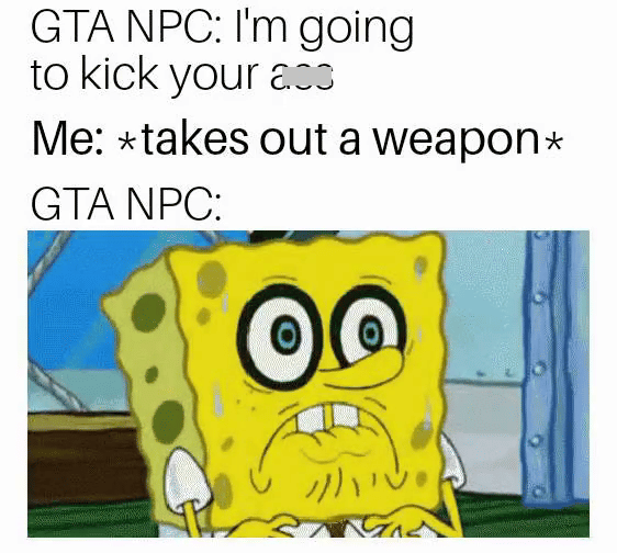 meme SpongeBob tentang NPC