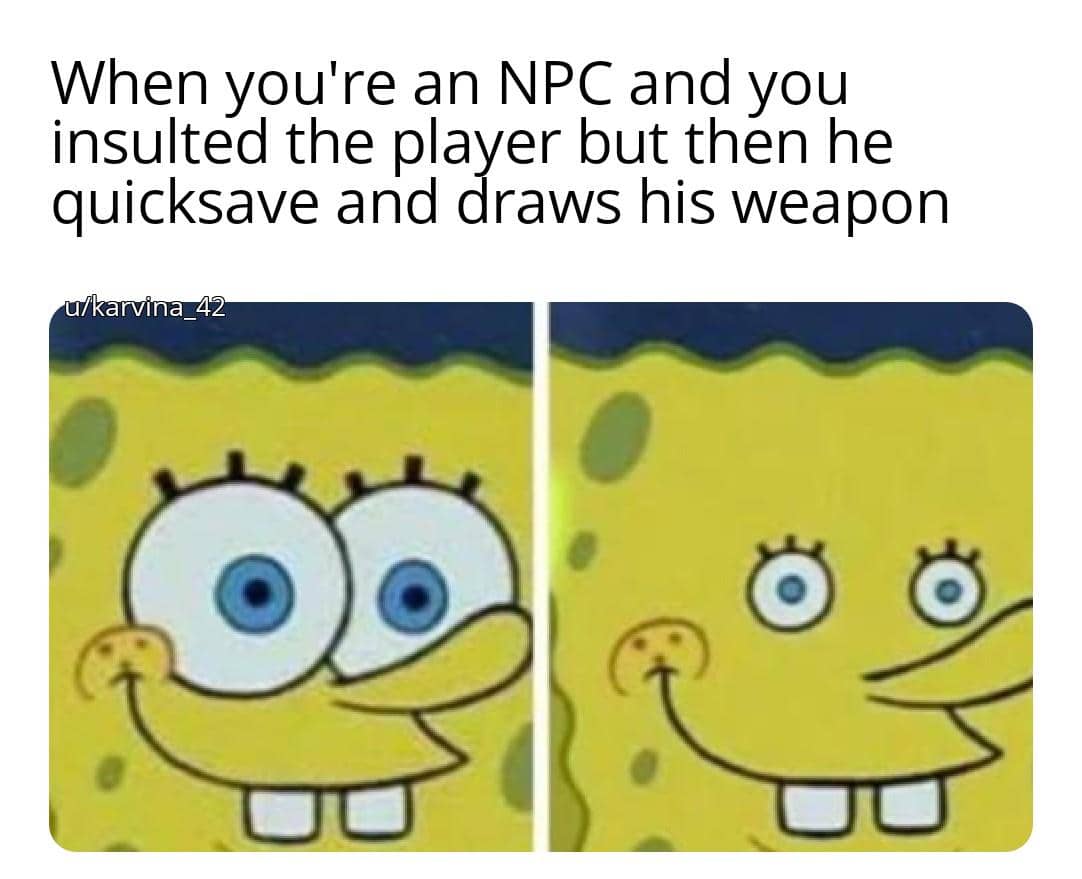 meme SpongeBob tentang NPC