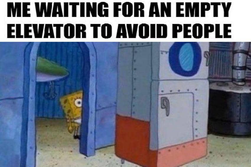 8 Meme SpongeBob tentang Lantai Atas, Naik Tangga atau Lift?