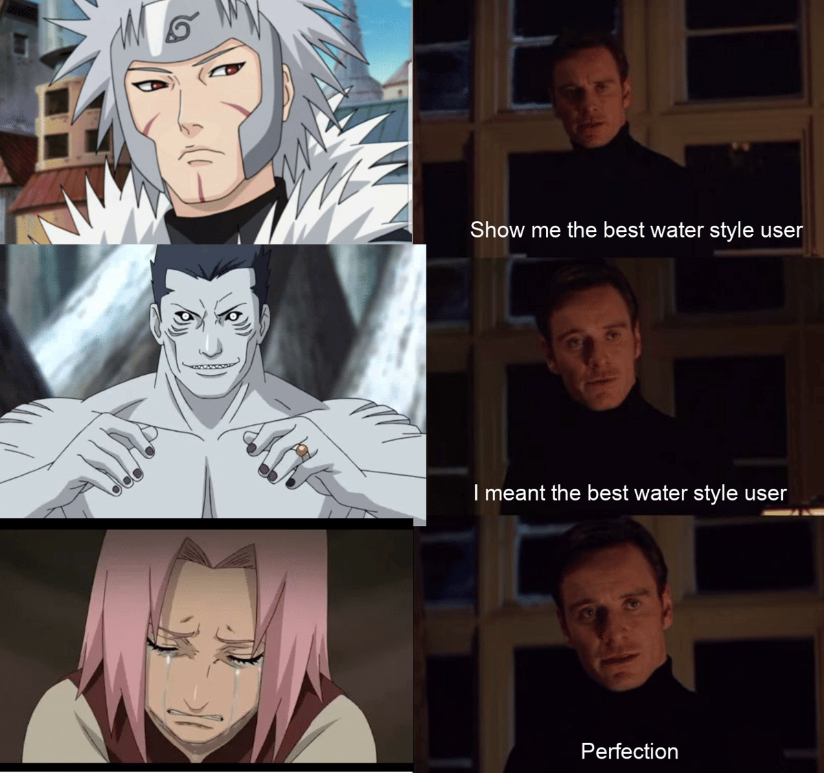 meme Naruto tentang elemen air