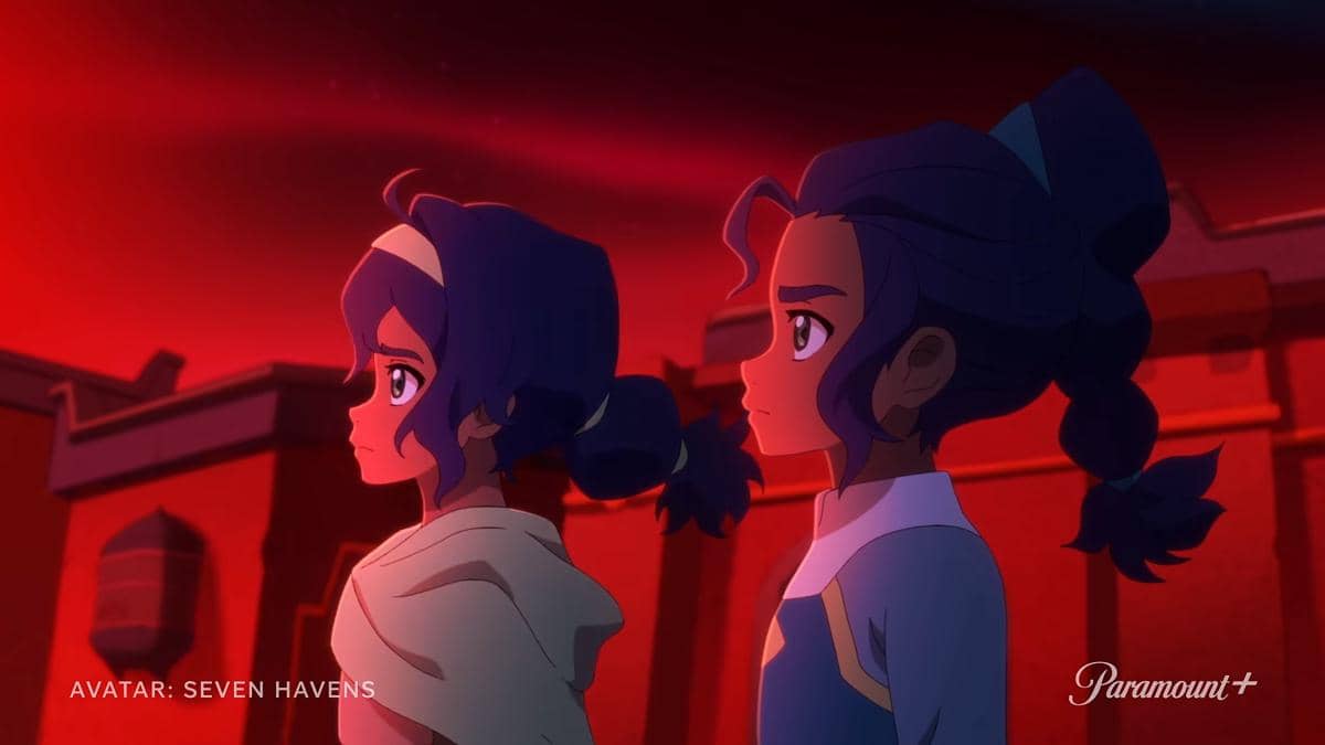 Cuplikan trailer Avatar: Seven Havens dari kanal YouTube Paramount Plus yang menampilkan adegan serial animasi.