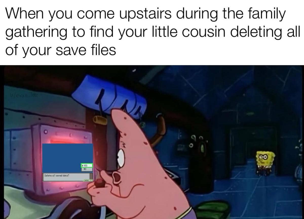 meme SpongeBob tentang lantai atas