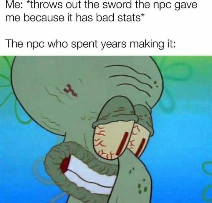 meme SpongeBob tentang NPC
