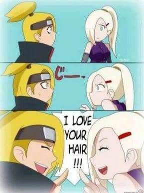 meme Naruto tentang rambut pirang