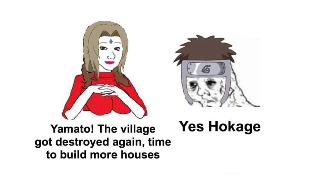 meme Naruto tentang elemen kayu