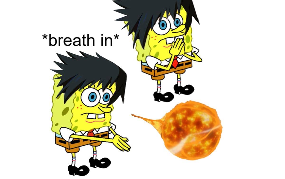 meme Naruto tentang elemen api