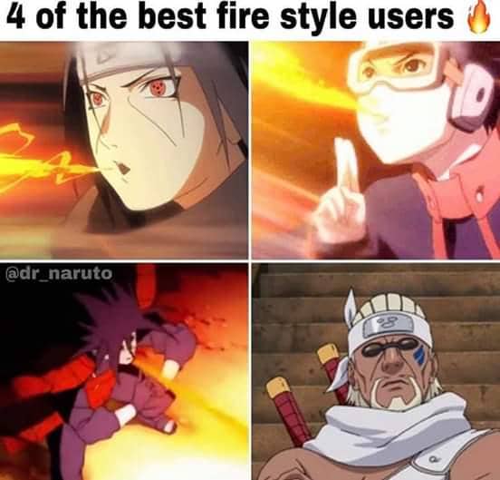 meme Naruto tentang elemen api
