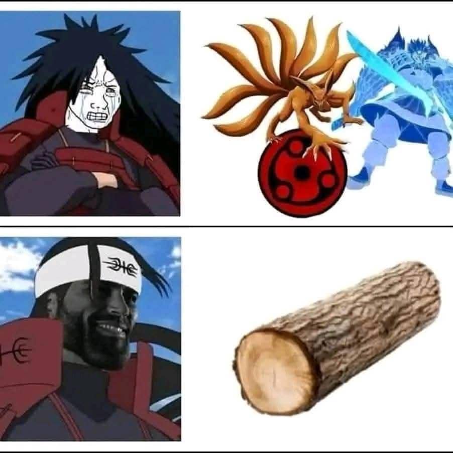 meme Naruto tentang elemen kayu