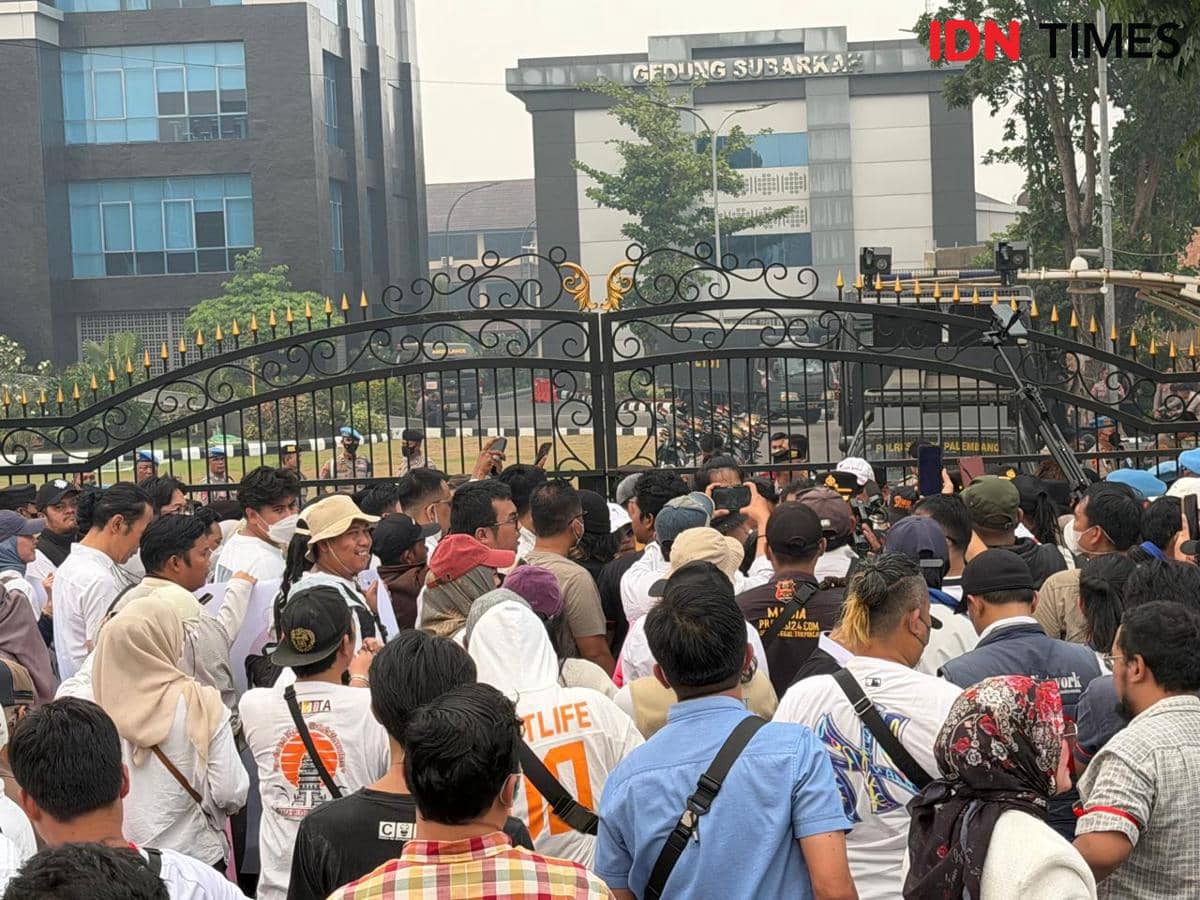Demonstrasi koalisi pers di Sumsel menyikapi kasus kekerasan terhadap dua jurnalis di kota Palembang