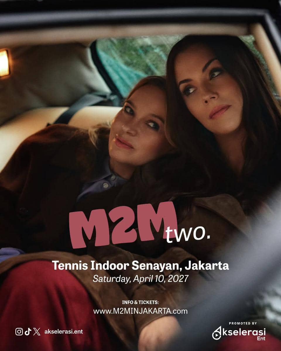 Informasi konser M2M di Jakarta pada 2027 yang diunggah melalui akun Instagram akselerasi.ent.