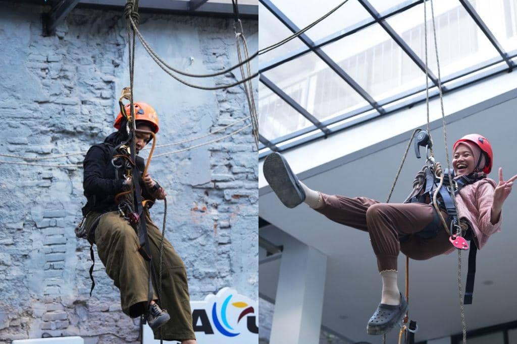 Para anggota komunitas Rope Access Makassar Syndicate (RAMS).