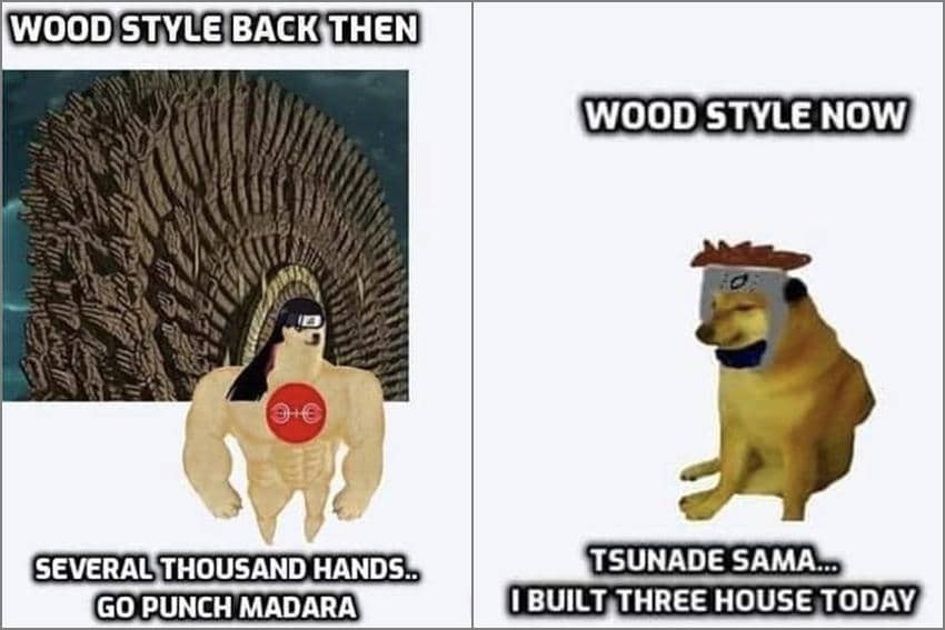 8 Meme Naruto tentang Elemen Kayu, Yamato Disuruh Bangun Rumah