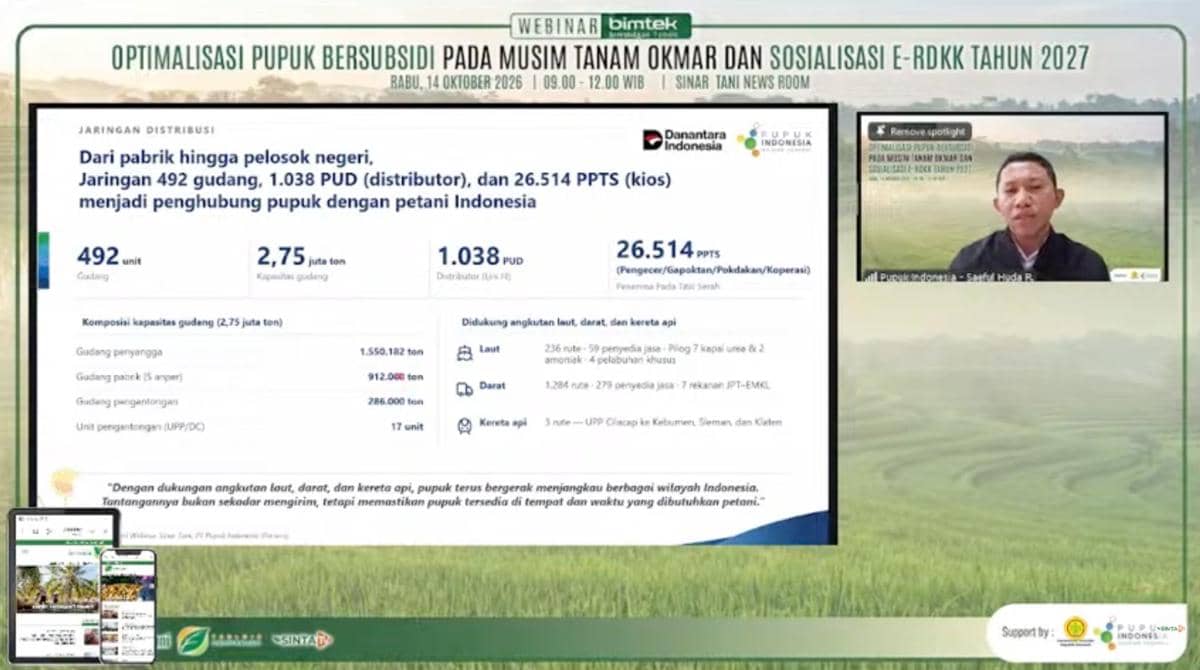 Pupuk Indonesia Siapkan 1,81 Juta Ton Pupuk Jelang Musim Tanam