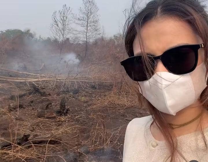 Raisya Bawazier tinjau langsung kebakaran hutan di Kalimantan Selatan