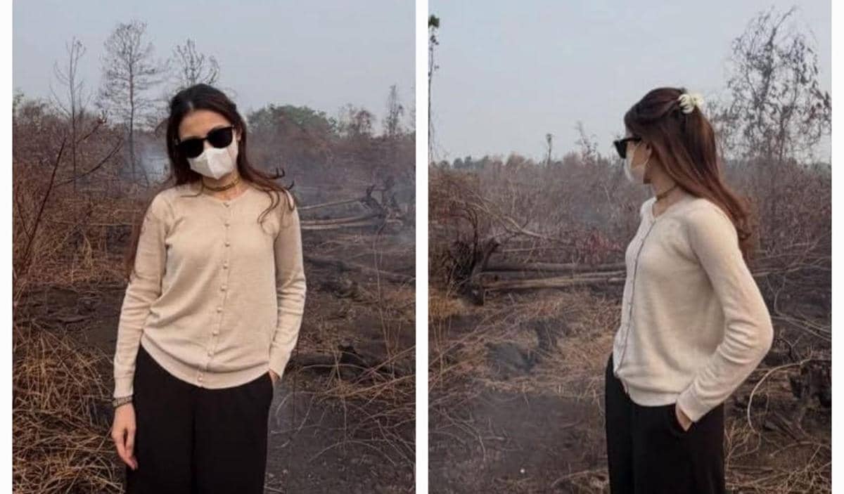 Raisya Bawazier Tinjau Langsung Kebakaran Hutan di Kalimantan Selatan