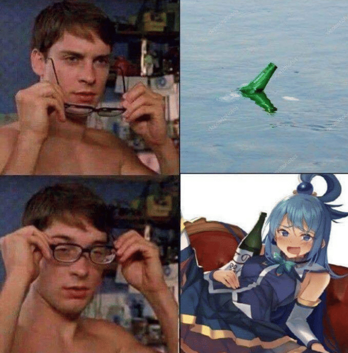 meme anime tentang botol