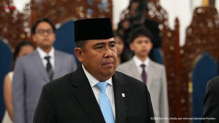 Marsdya TNI Yusuf Jauhari mengikuti pelantikan pejabat Kabinet Merah Putih di Istana Negara pada Oktober 2026.