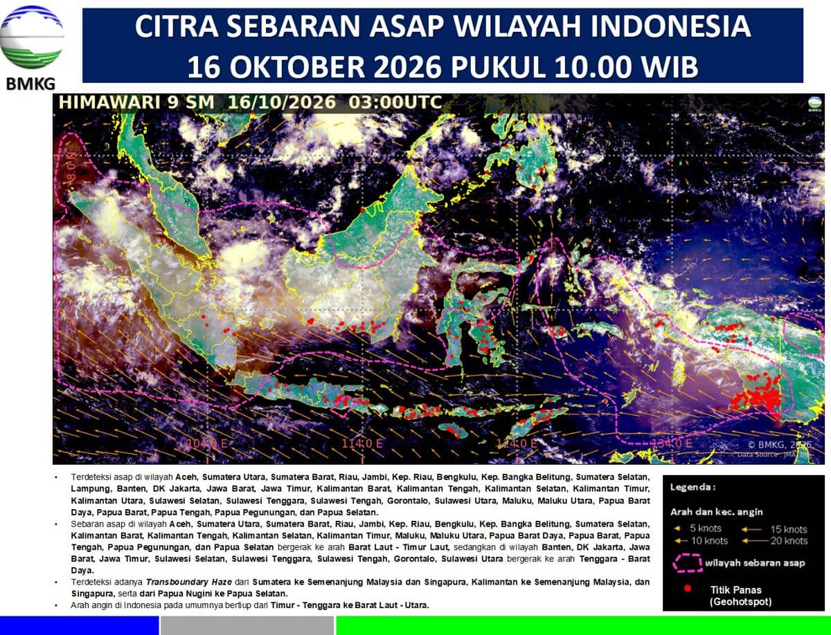 Asap Karhutla Masuk Jakarta, BMKG Imbau Waspadai PM2.5
