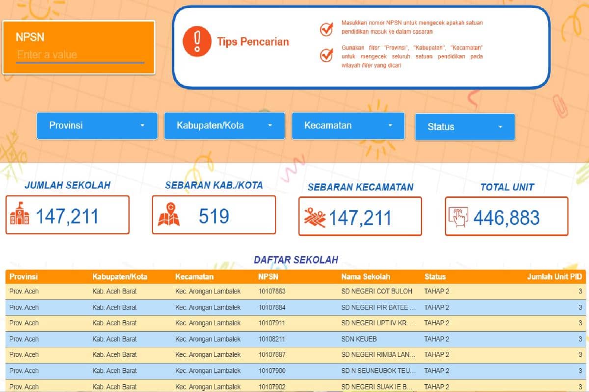 cara cek penyaluran PID tahap 2