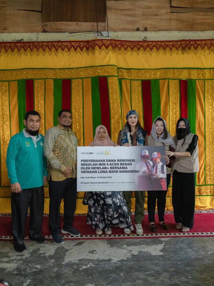 Yayasan Luna Maya Nawasena memulai renovasi MIN 4 Aceh Besar