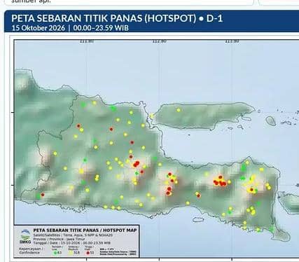 BMKG Deteksi 634 Titik Panas di Jatim, Waspada Karhutla!