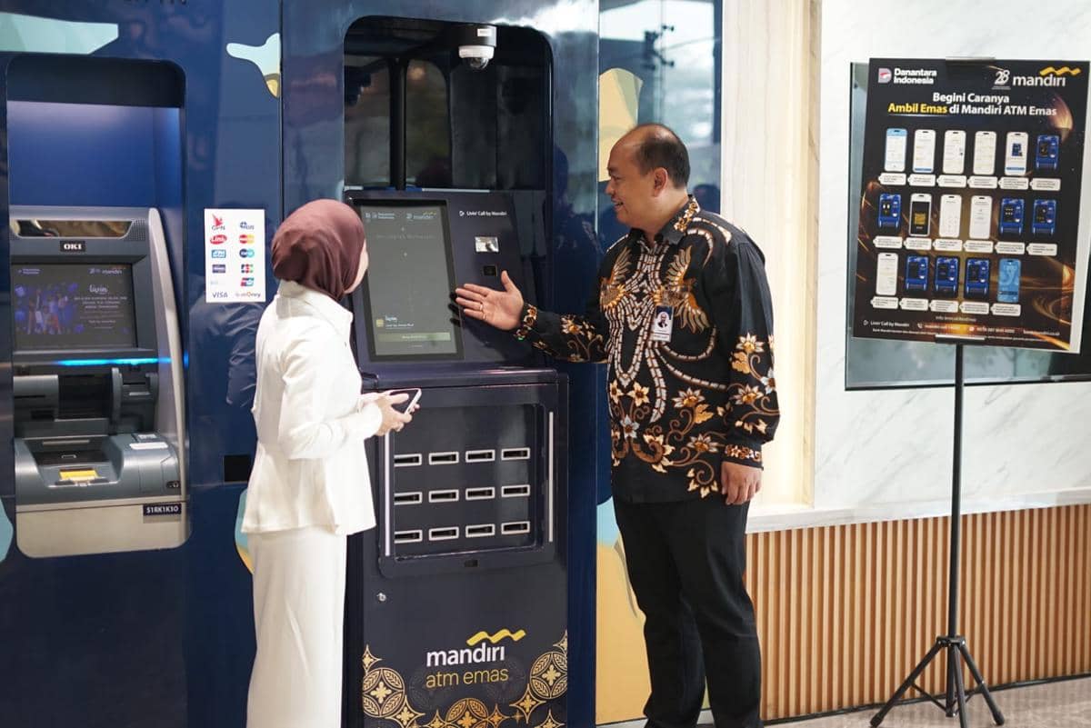 Bank Mandiri Hadirkan ATM Emas di Palembang, Permudah Nasabah Ambil Emas Fisik dari Livin'