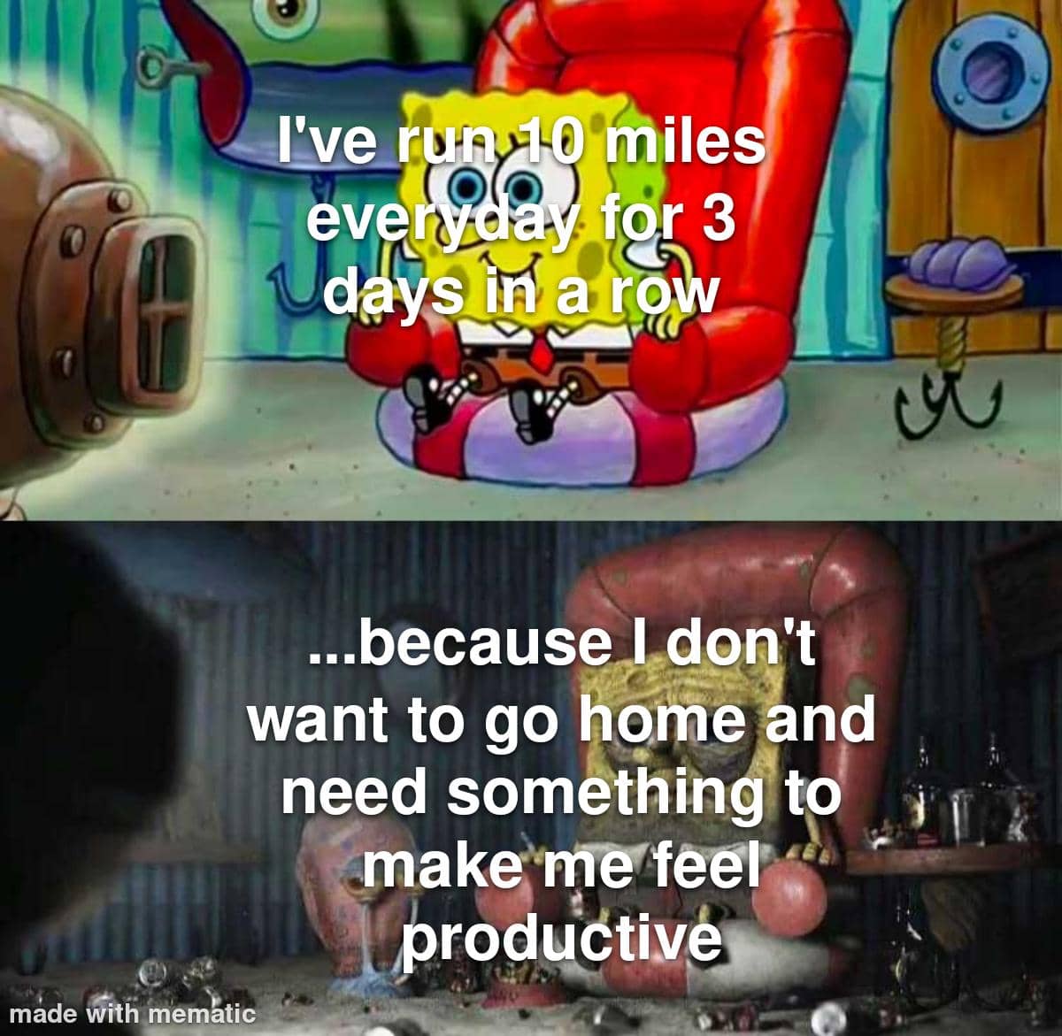 meme SpongeBob tentang produktif