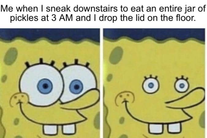 meme SpongeBob tentang acar