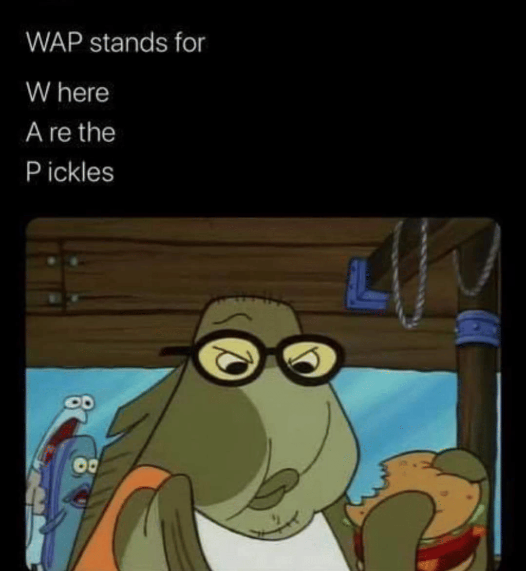 meme SpongeBob tentang acar