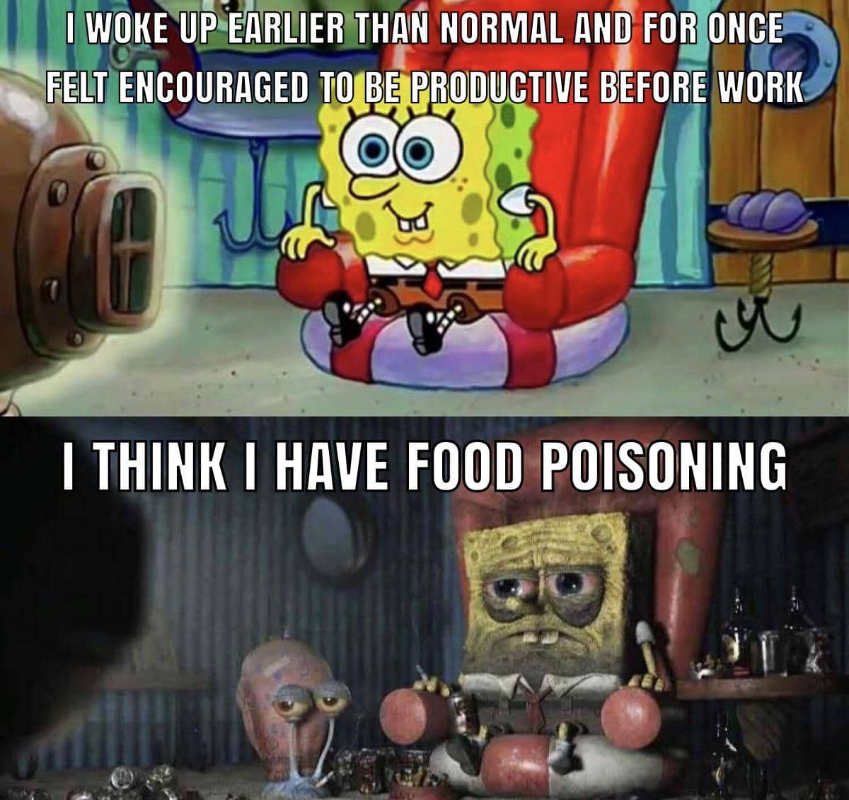 meme SpongeBob tentang produktif
